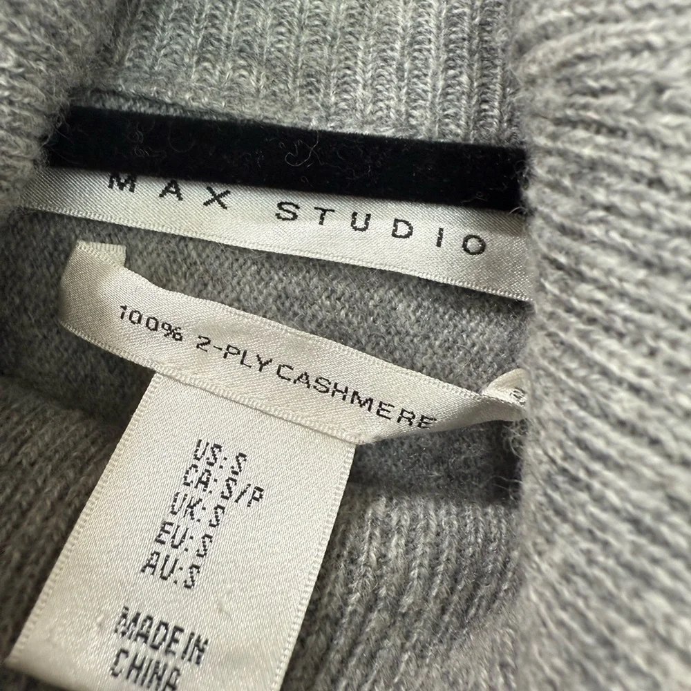 Max Studio Grey Cowl Neck Sweater M - Picture 3 of 5
